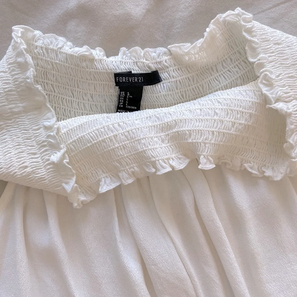 NWOT Forever 21 Cropped Elastic Off Shoulder Top | Size L - Picture 3 of 6